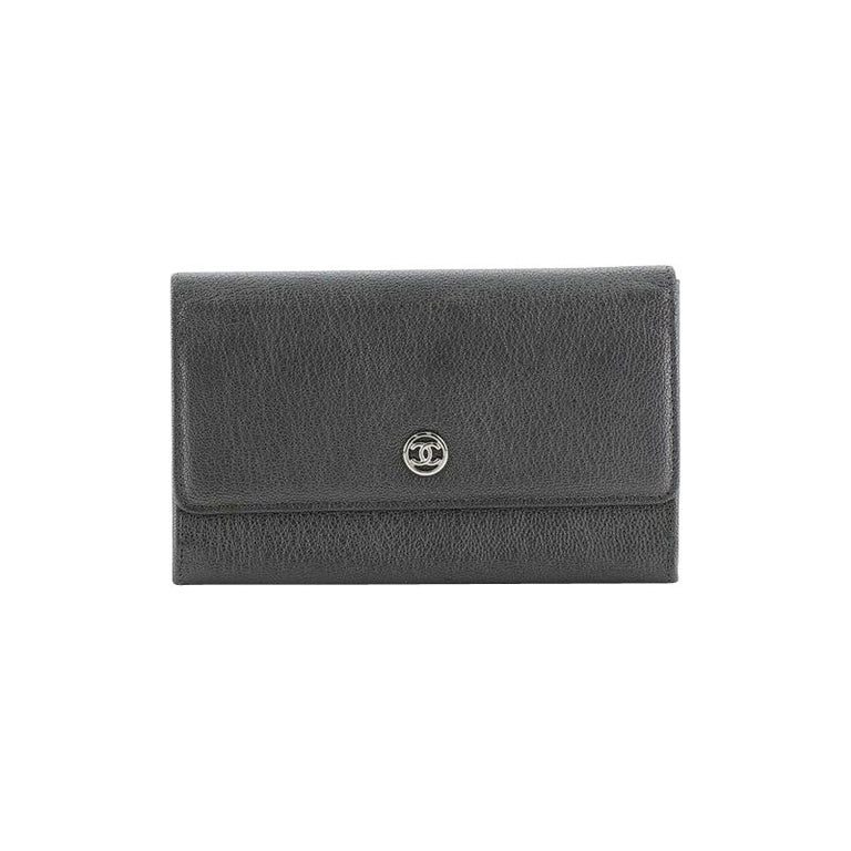 Chanel Vintage Trifold Wallet Calfskin at 1stDibs