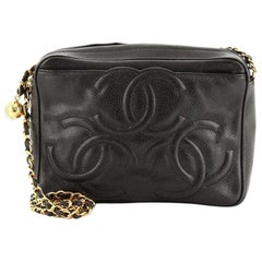 Chanel Vintage Triple CC Camera Bag Caviar Small