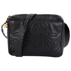 Chanel Vintage Triple CC Camera Shoulder Bag Caviar Medium