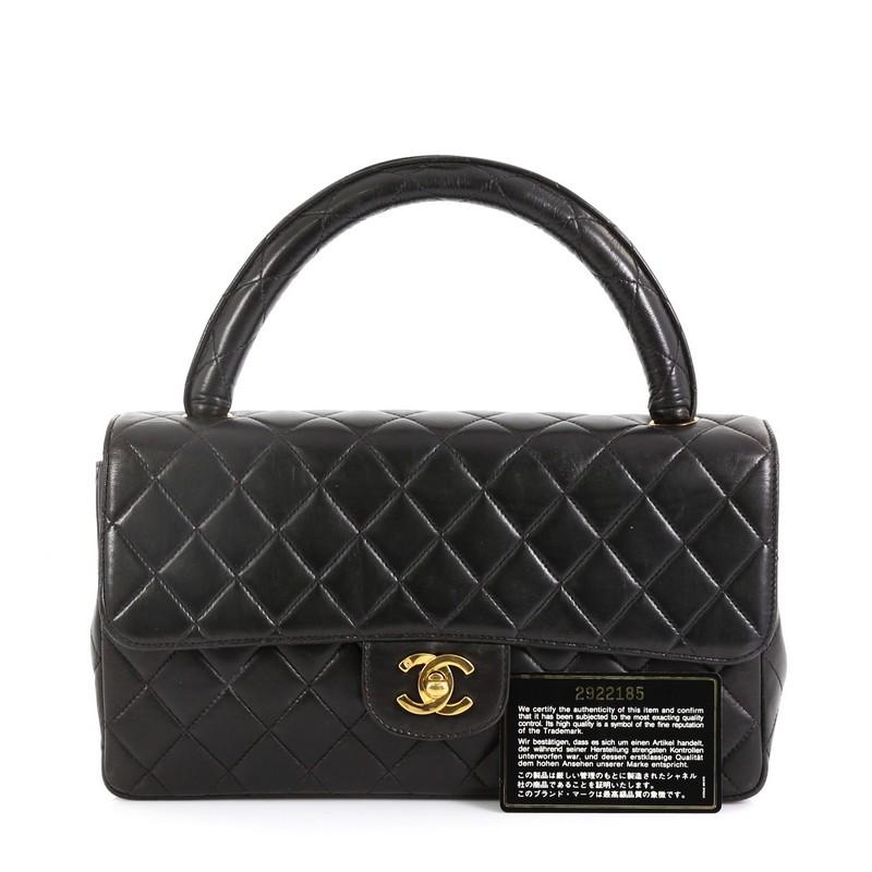 chanel quilted top handle bag