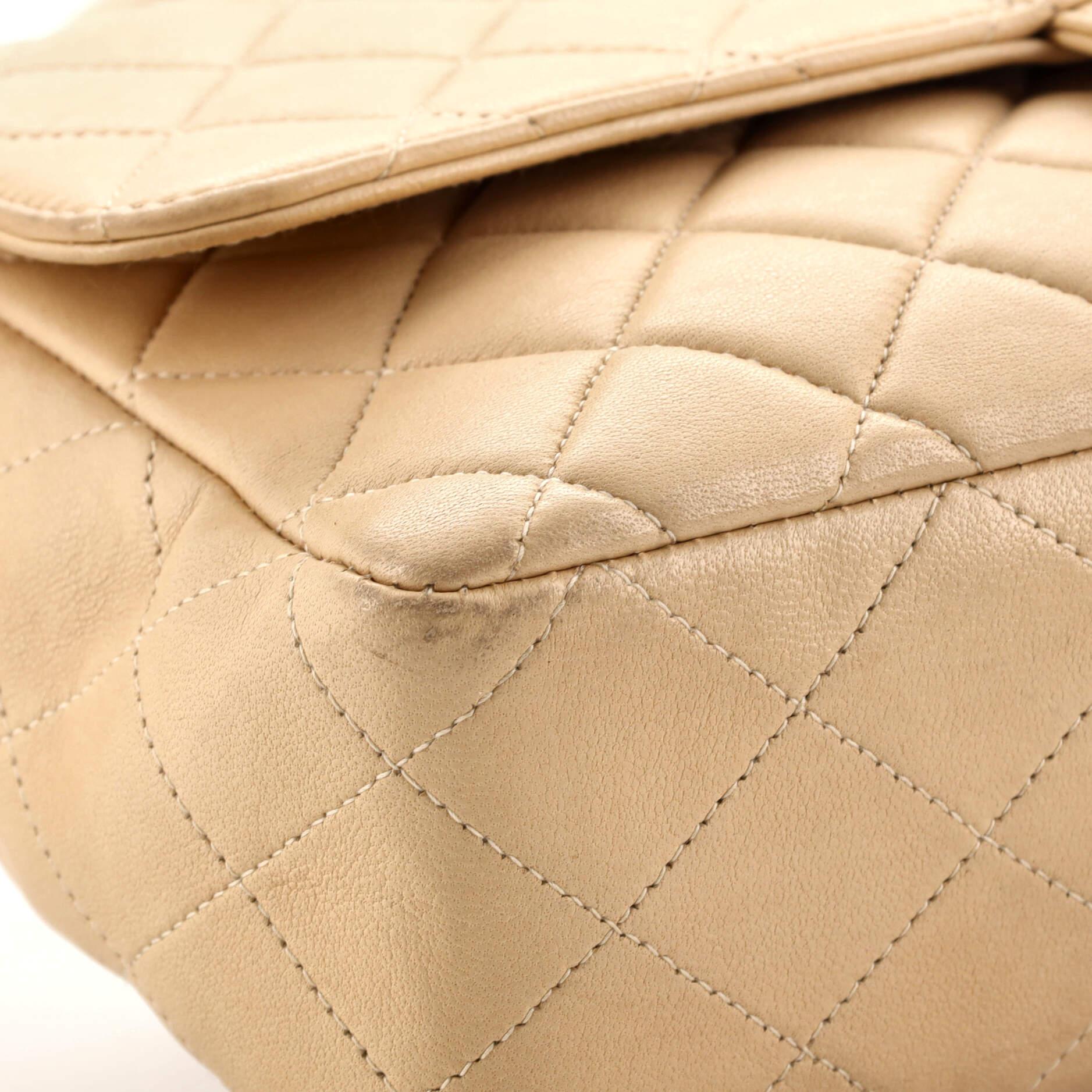 Chanel Vintage Twin Top Handle Flap Bag Quilted Lambskin Medium 3