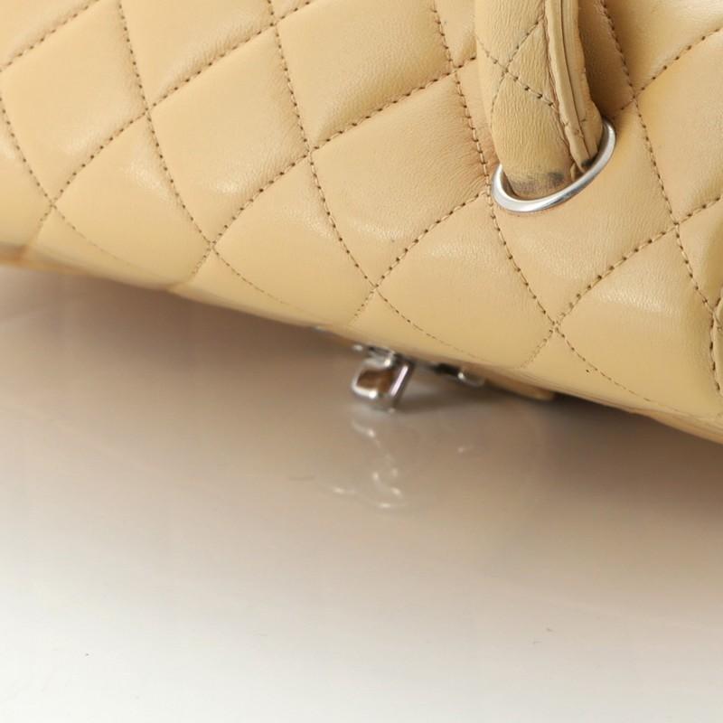 Chanel Vintage Twin Top Handle Flap Bag Quilted Lambskin Medium In Good Condition In NY, NY
