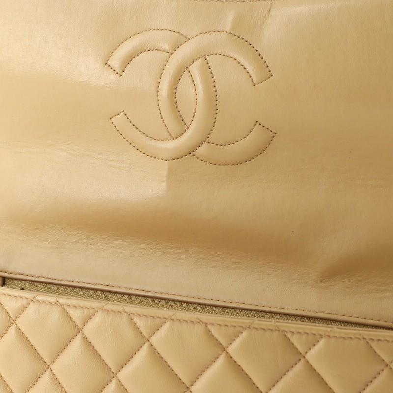 Chanel Vintage Twin Top Handle Flap Bag Quilted Lambskin Medium 1