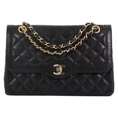 Chanel Vintage Two-Tone CC Flap Bag Quilted Lambskin Medium
