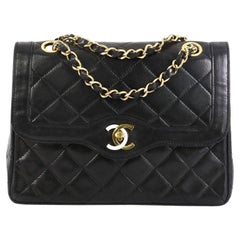 Chanel Vintage Two-Tone CC Flap Bag Quilted Lambskin Small