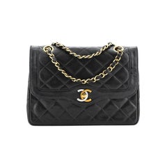 Chanel Vintage Two-Tone CC Flap Bag Quilted Lambskin Small