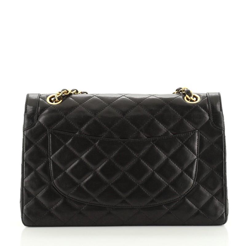Chanel Vintage Two Tone Envelope Flap Bag Quilted Lambskin Medium In Good Condition In NY, NY