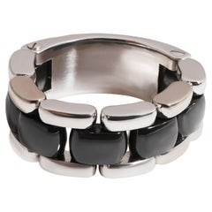 Chanel Vintage Ultra Ring in 18K White Gold & Black Ceramic