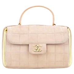 Chanel Vintage Vanity Case / Cocco Handle suede Bag