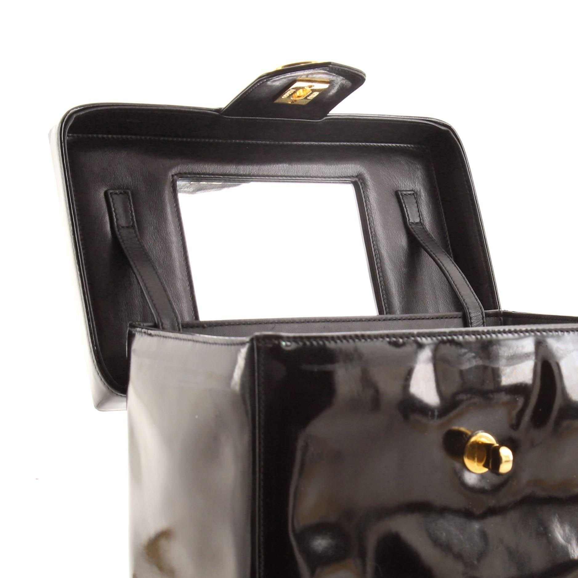 Chanel Vintage Vanity Case Patent Small 3
