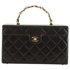 Chanel Vintage Vanity Case Quilted Leather Large