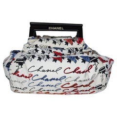 Borsa Chanel Vintage Velour con manico a camelia