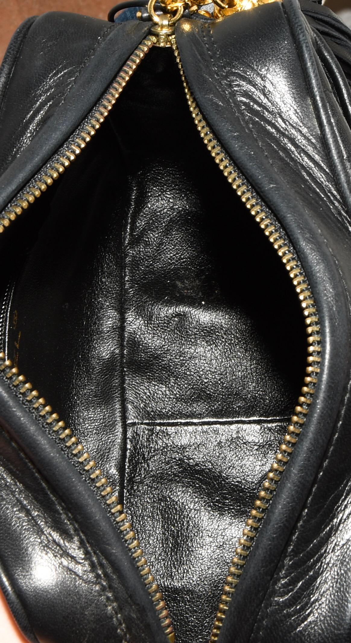 Chanel Vintage Vertical Quilt Camera Bag With Gold Chain 1