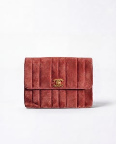 Chanel Vintage Vertical Quilted Mademoiselle Small Flap Bag