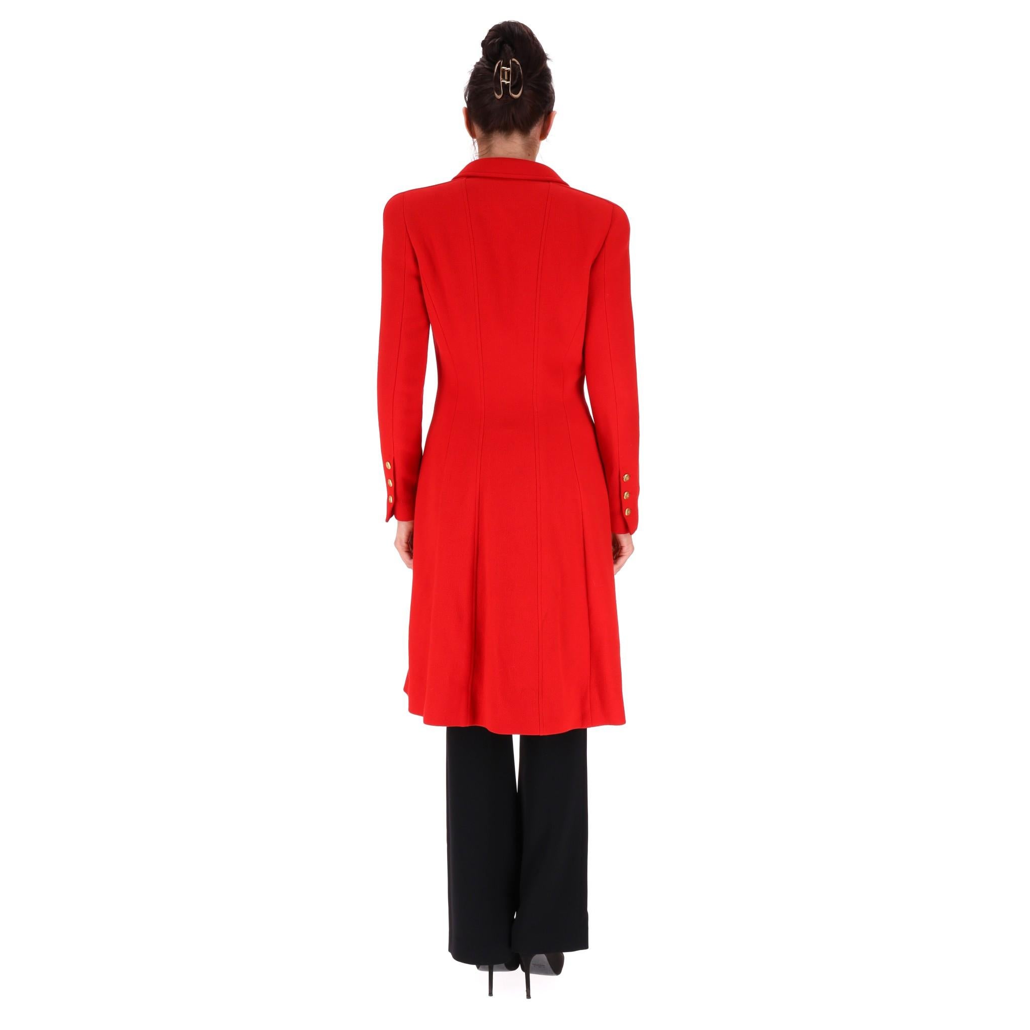 Chanel Vintage Virgin Wool Coat In Excellent Condition For Sale In London, GB