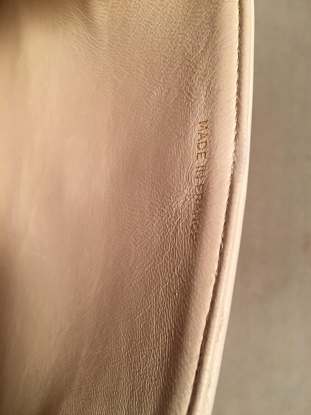 Chanel Vintage White 9 inch 2.55 Double Flap Classic Shoulder Bag 7