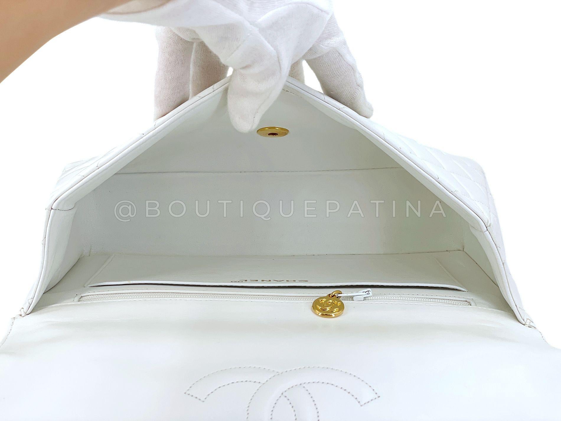 Chanel, sac Kelly blanc Parent Child Mommy Daughter set 24k GHW 68349 en vente 5