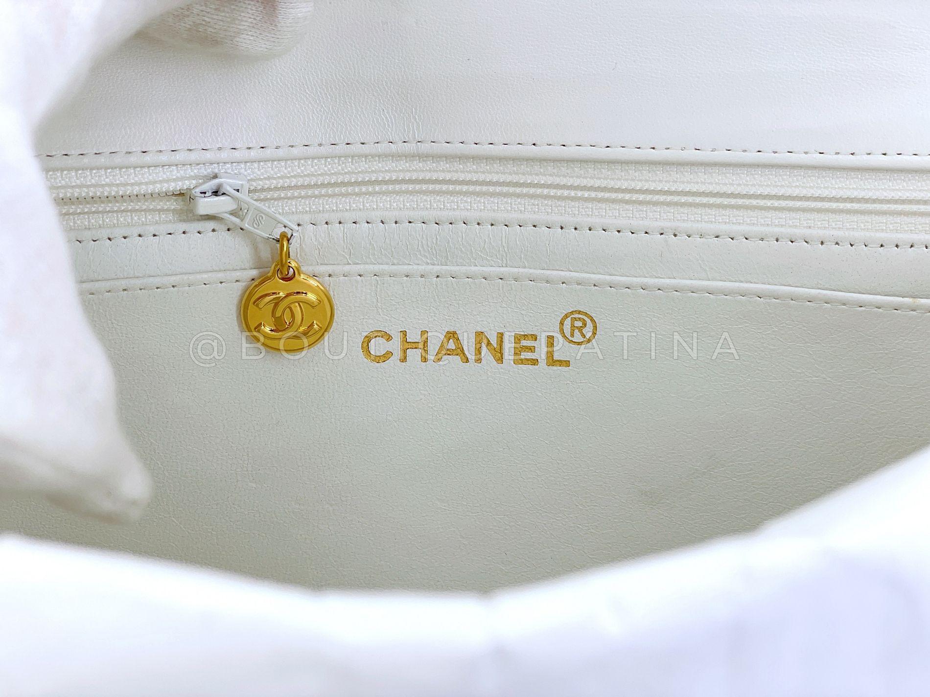 Chanel, sac Kelly blanc Parent Child Mommy Daughter set 24k GHW 68349 en vente 6