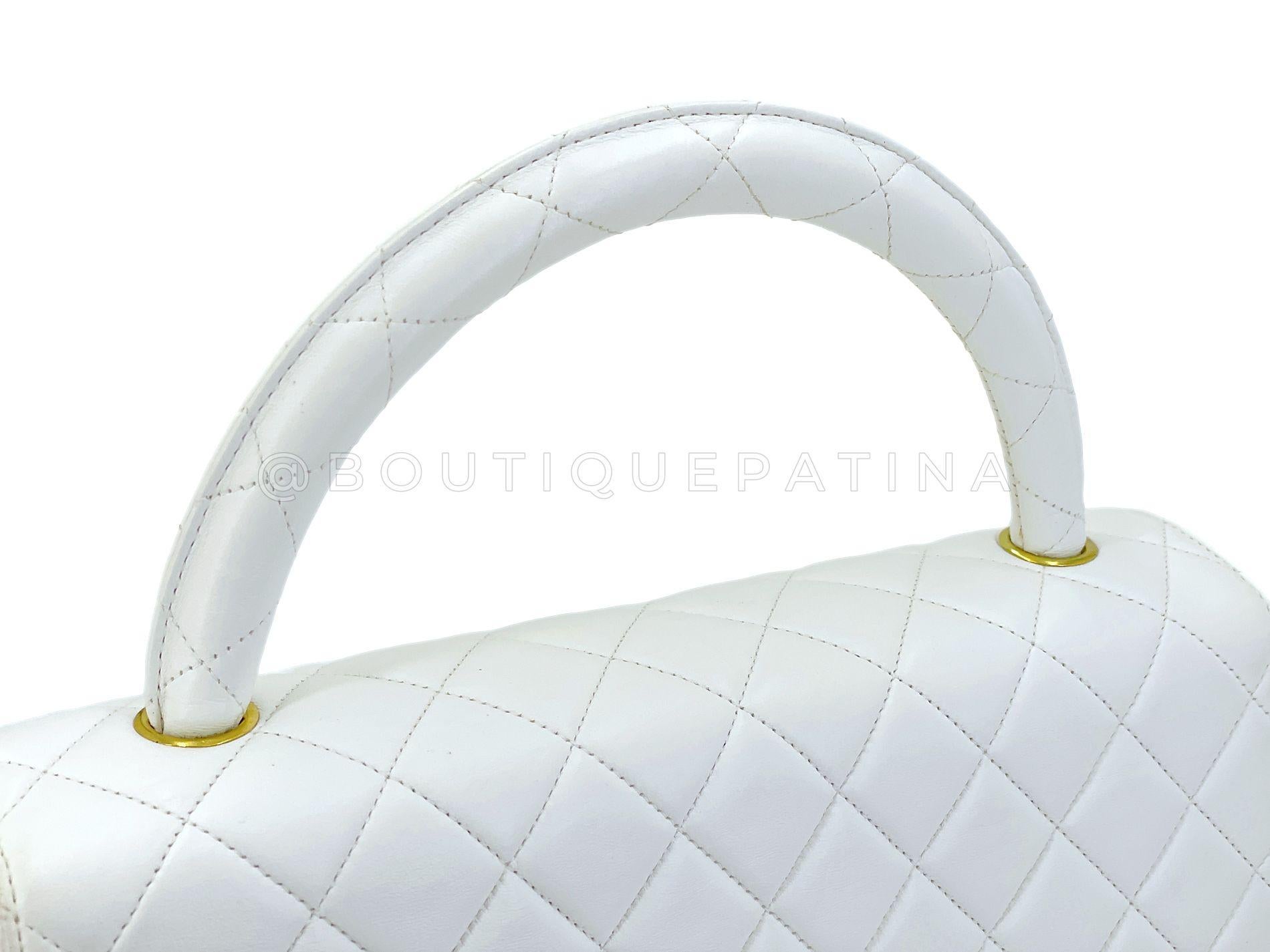 Chanel, sac Kelly blanc Parent Child Mommy Daughter set 24k GHW 68349 en vente 9