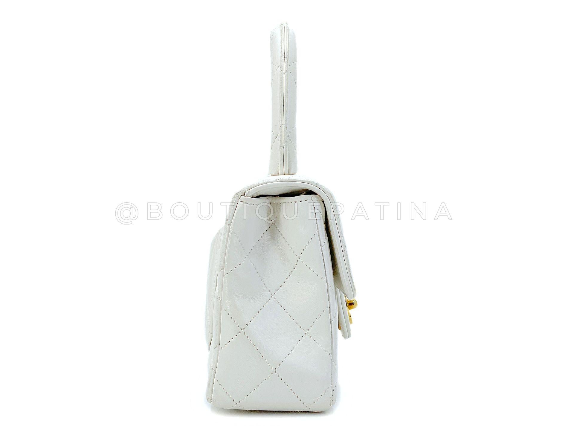 Chanel, sac Kelly blanc Parent Child Mommy Daughter set 24k GHW 68349 en vente 13
