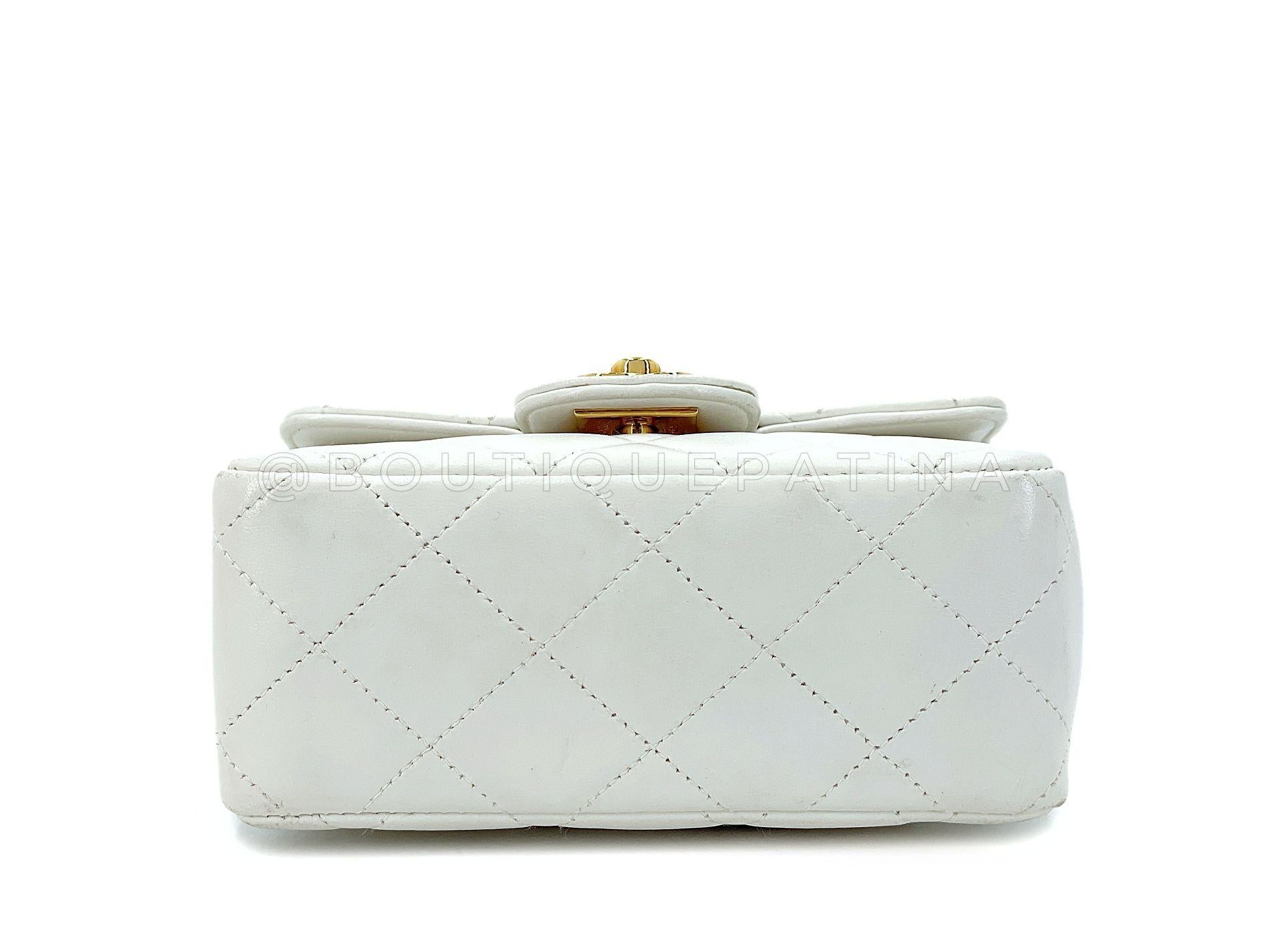 Chanel, sac Kelly blanc Parent Child Mommy Daughter set 24k GHW 68349 en vente 15