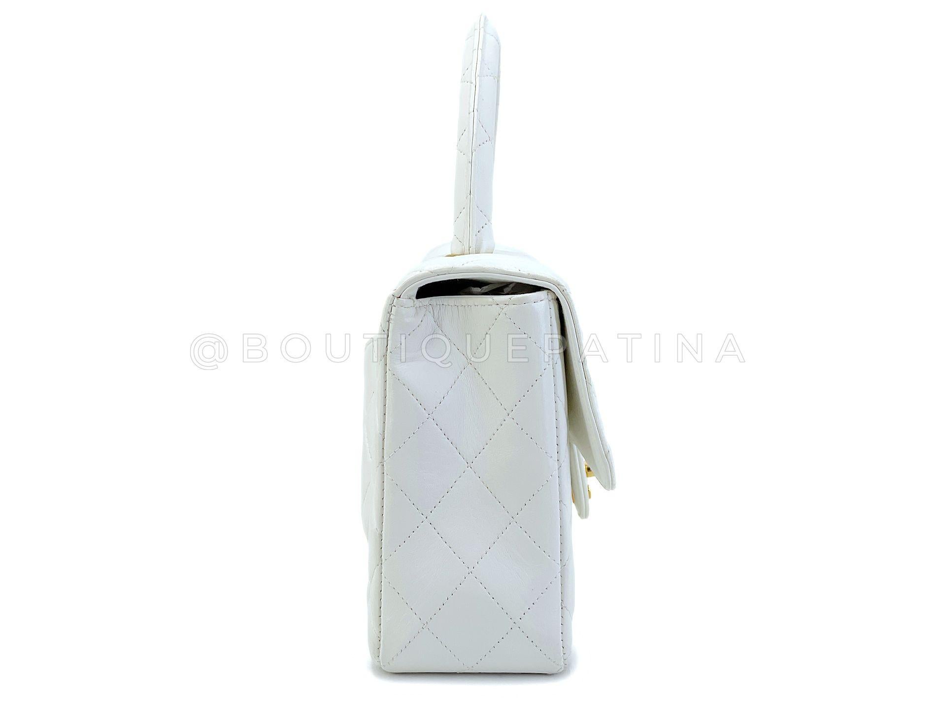 Chanel, sac Kelly blanc Parent Child Mommy Daughter set 24k GHW 68349 Excellent état - En vente à Costa Mesa, CA