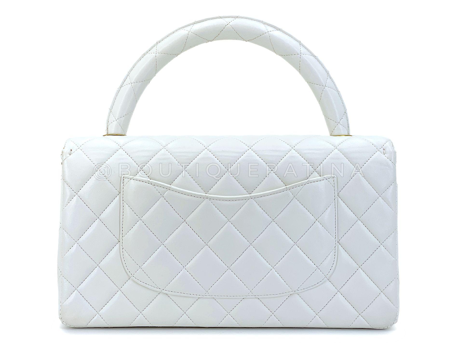 Chanel, sac Kelly blanc Parent Child Mommy Daughter set 24k GHW 68349 Pour femmes en vente