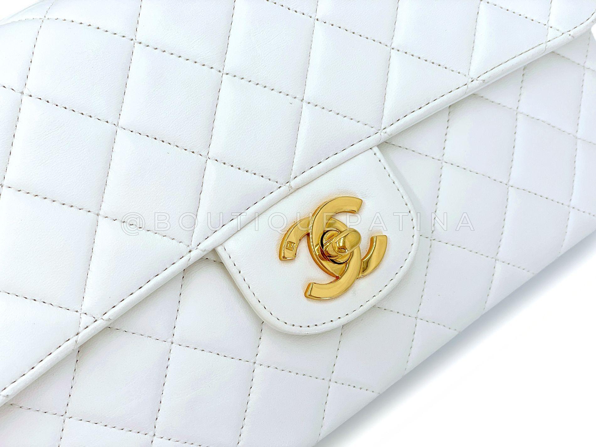 Chanel, sac Kelly blanc Parent Child Mommy Daughter set 24k GHW 68349 en vente 3