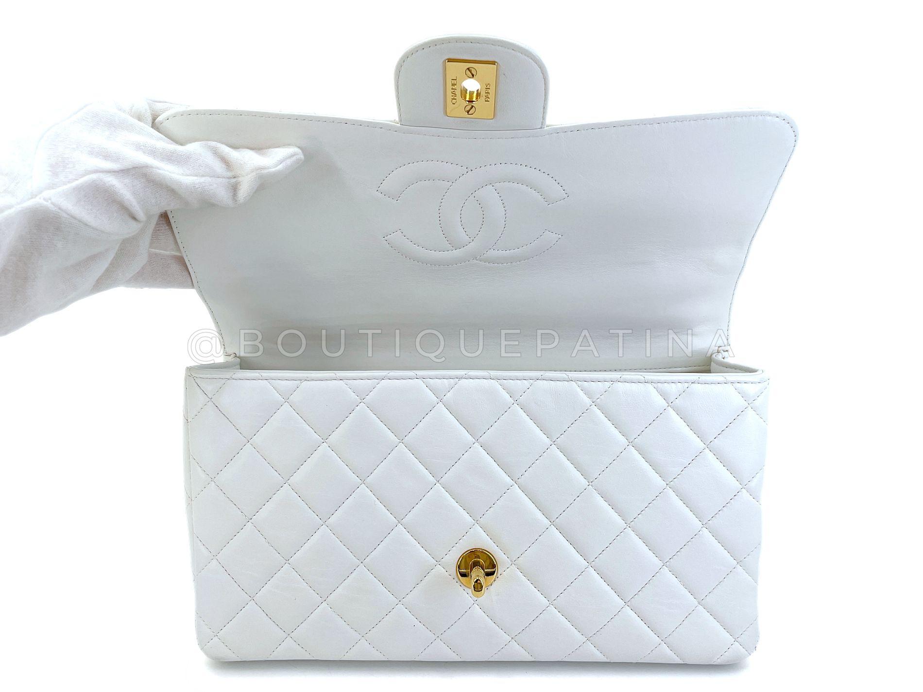 Chanel, sac Kelly blanc Parent Child Mommy Daughter set 24k GHW 68349 en vente 4