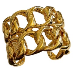 Bracciale Chanel vintage a maglie larghe in oro A Link