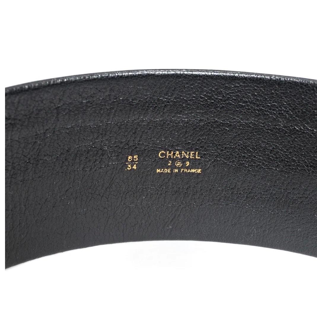 Chanel Vintage Wide Leather CC Belt FW1992-1993 3