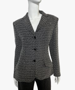 Chanel Vintage Wool White and Black Blazer, Fall/Winter 1998 Collection