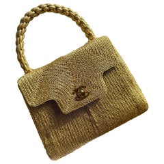 Chanel Vintage Woven Top Handle Bag