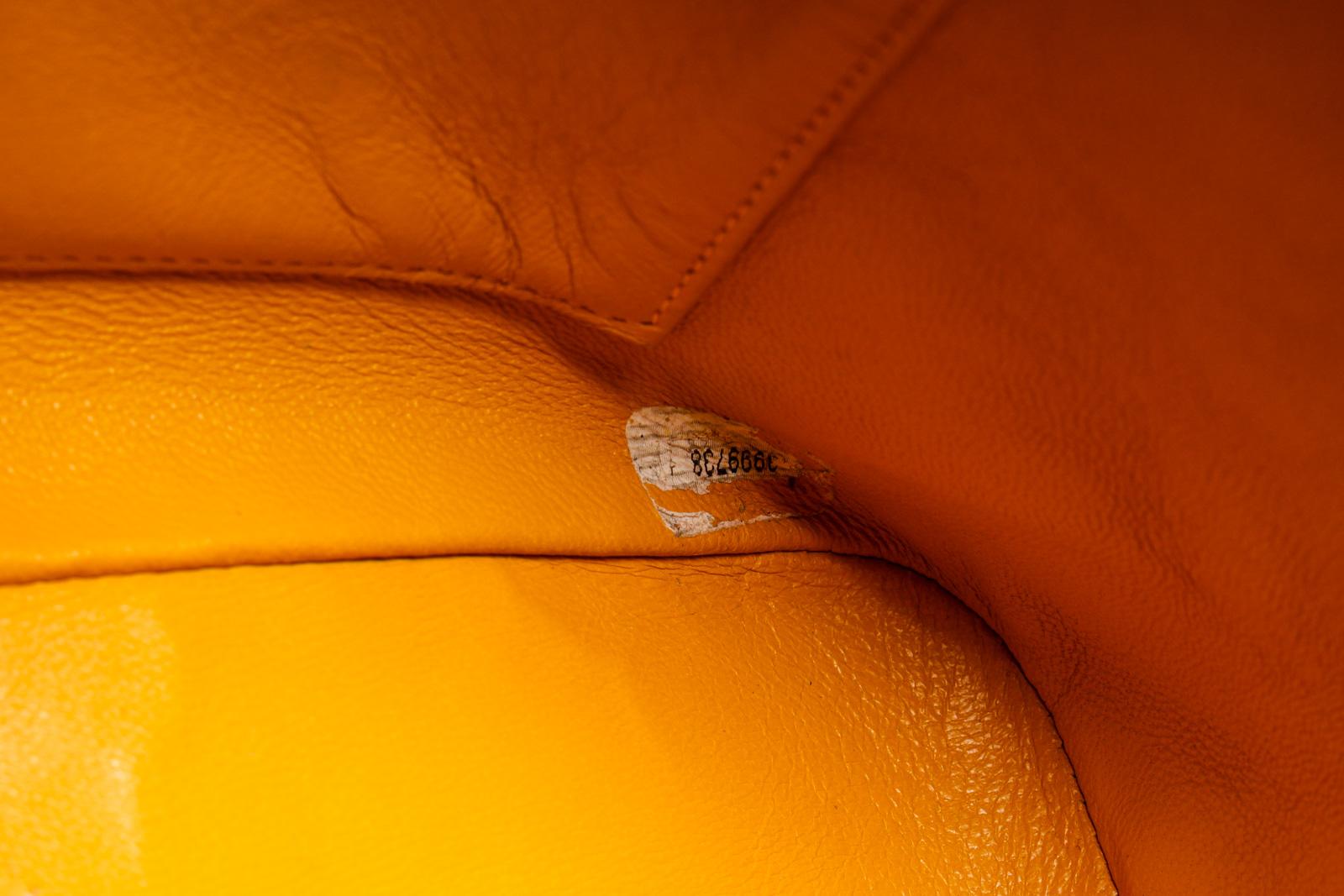 Women's Chanel Vintage Yellow Caviarskin Leather Matelasse Chain Shoulder Bag