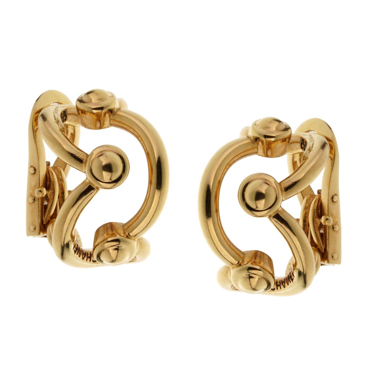 chanel gold hoop earrings