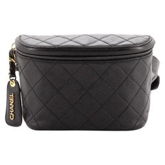 Chanel Vintage Zip Belt Bag Quilted Patent Small