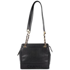 Chanel Vintage Zipped Chain Tote Caviar Medium