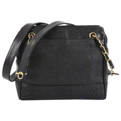 Chanel Vintage Zipped Chain Tote Caviar Small