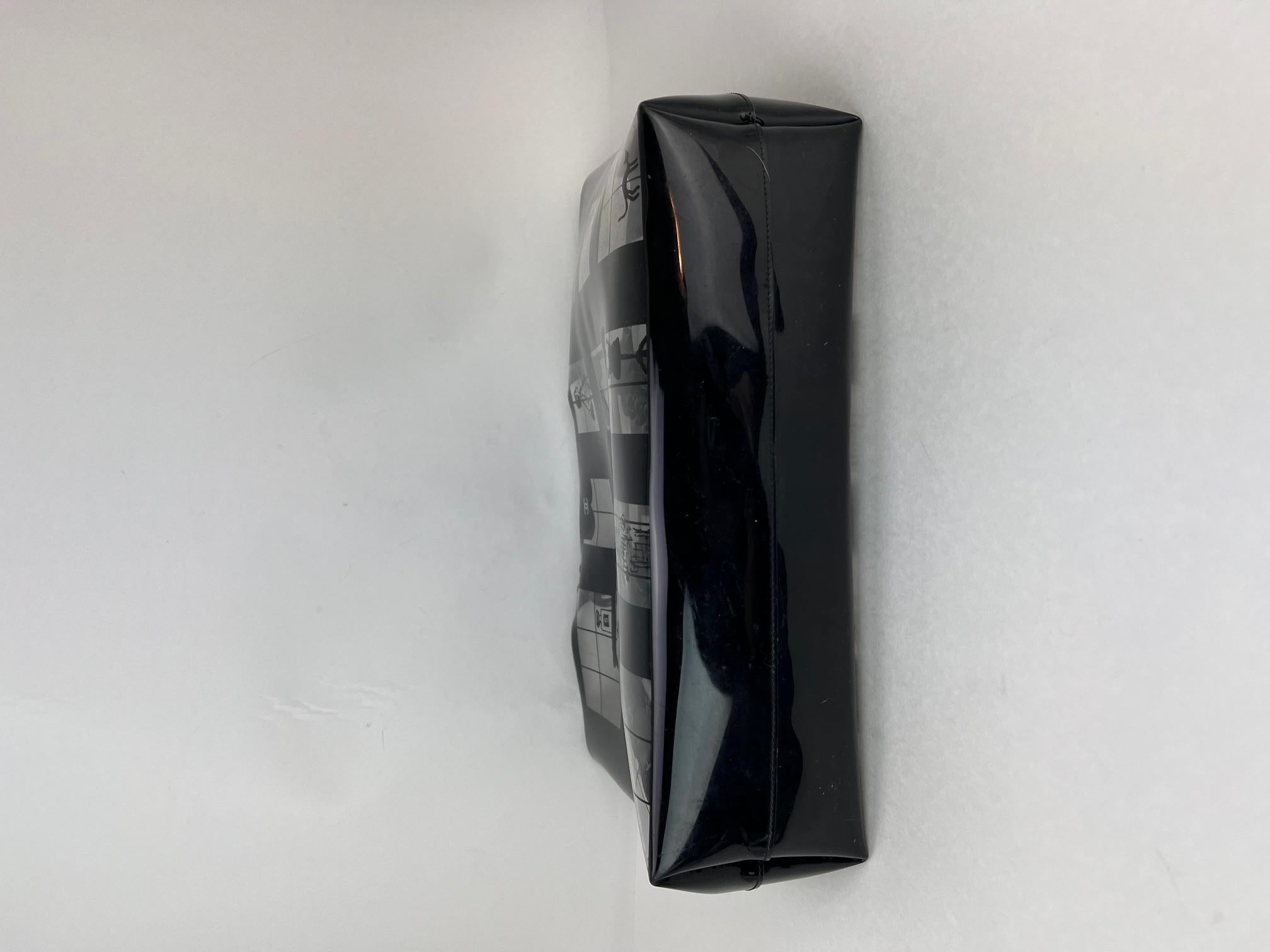 Chanel Vinyl Coco Window Black Tote 11