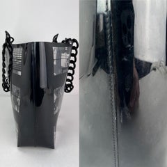 Chanel Vinyl Coco Window Black Tote