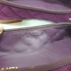 Chanel Violet CC logo Suede Ballet Flats