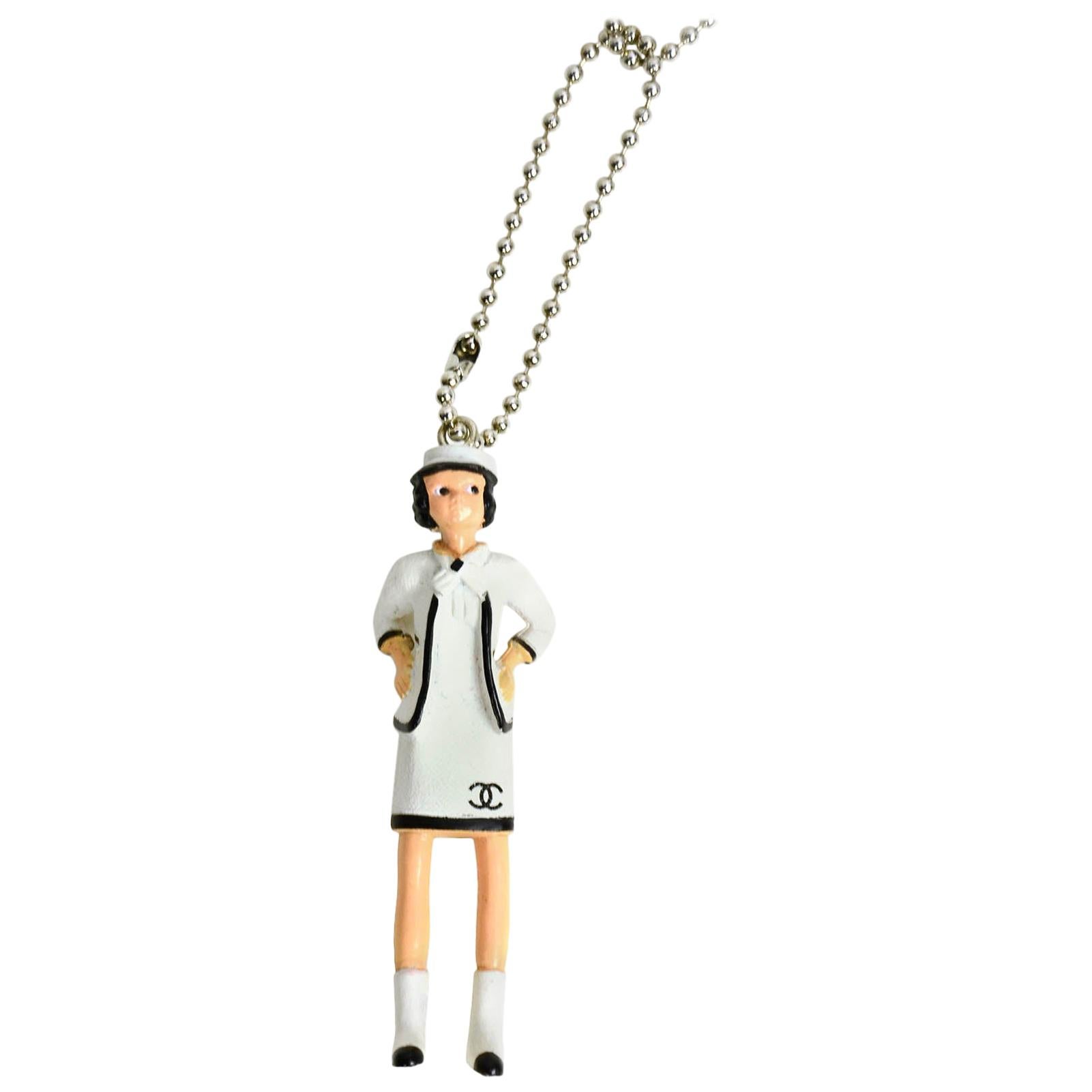 Chanel VIP Coco Mademoiselle Figurine Pendant Charm Necklace/Bag Charm/ Keychain