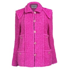 CHANEL Vittoria Ceretti Legend Fuchsia Tweed Jacket 38 FR