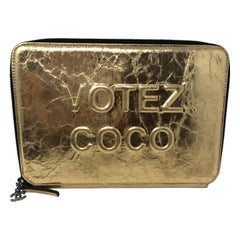 Chanel Votez Coco Gold Clutch 