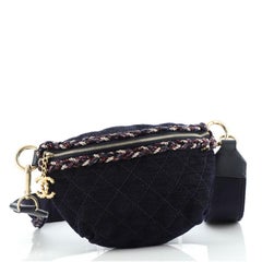 Chanel Waist Bag Quilted Denim and Tweed