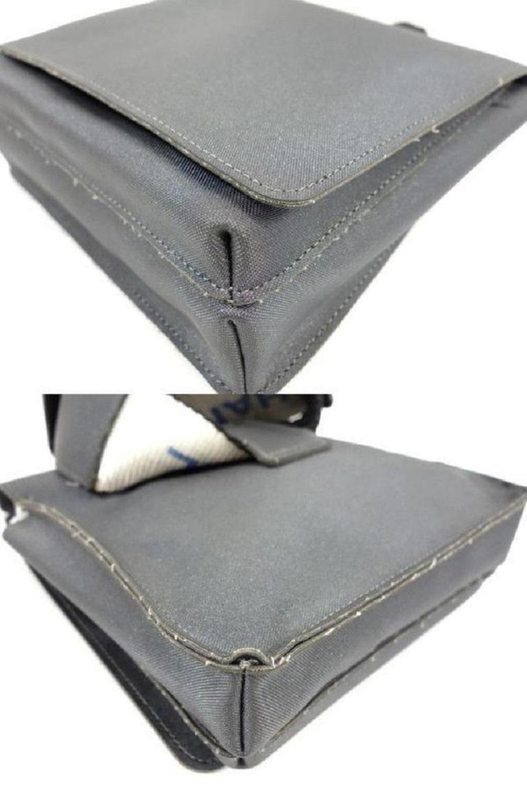 Chanel Waist Belt Sports Logo 233977 Grey Nylon Shoulder Bag For Sale 4