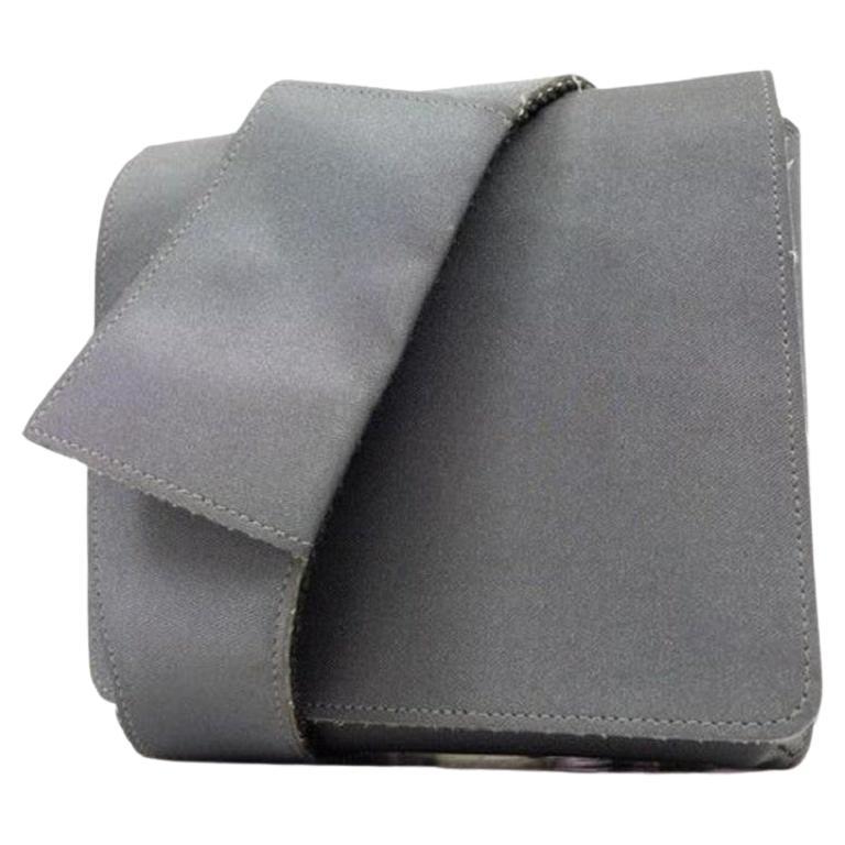 Chanel Waist Belt Sports Logo 233977 Grey Nylon Shoulder Bag For Sale