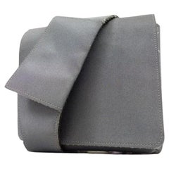 Vintage Chanel Waist Belt Sports Logo 233977 Grey Nylon Shoulder Bag
