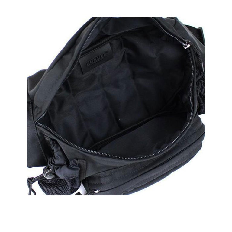 Chanel Waist Sport Fanny Pack Banane Rare Soldout Black Nylon Cross