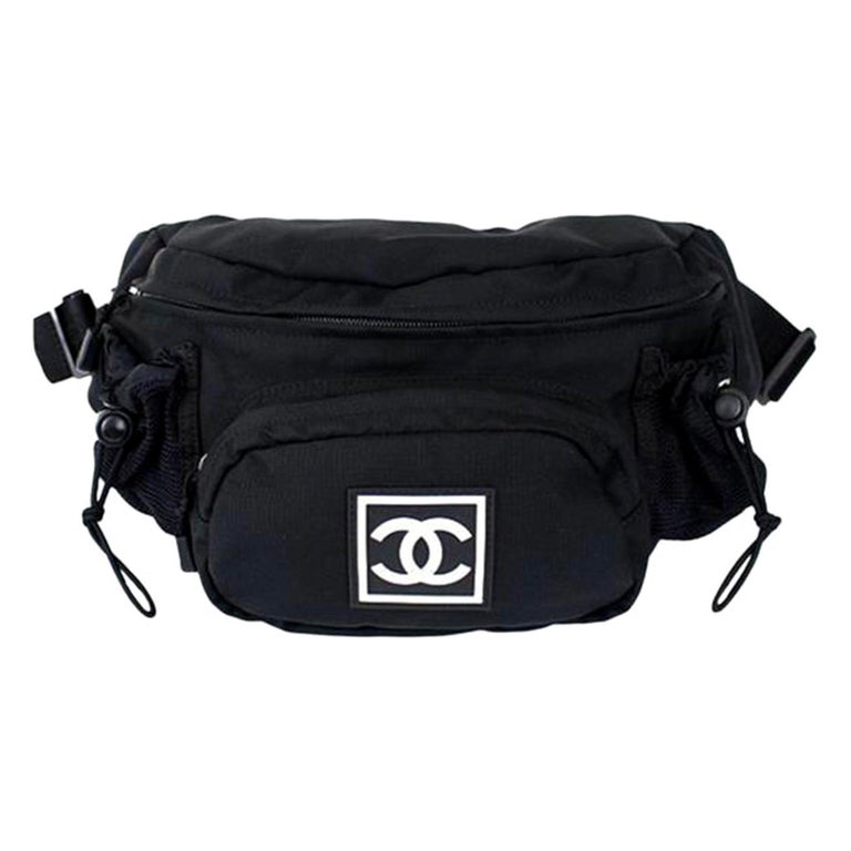 Chanel Travel Line Waist Bag Printed Nylon Small at 1stDibs